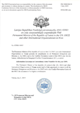 Information Exchange by the Delegation of Latvia on Conventional Arms Transfer