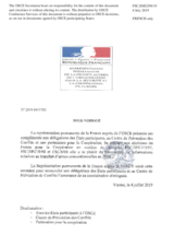 Information Exchange by the Delegation of France on Conventional Arms Transfer