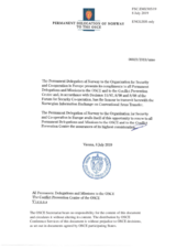 Information Exchange by the Delegation of Norway on Conventional Arms Transfer