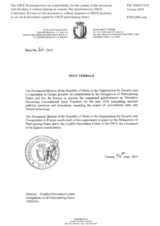 Response by the Delegation of Malta to the Questionnaire on Participating States’ Policy and/or National Practices and Procedures for the Export of Conventional Arms and Related Technology