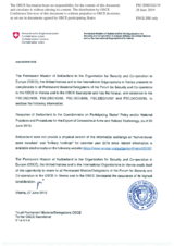 Response by the Delegation of Switzerland to the Questionnaire on Participating States’ Policy and/or National Practices and Procedures for the Export of Conventional Arms and Related Technology