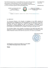 Response by the Delegation of Azerbaijan to the Questionnaire on Participating States’ Policy and/or National Practices and Procedures for the Export of Conventional Arms and Related Technology