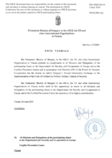 Response by the Delegation of Hungary to the Questionnaire on the Code of Conduct on Politico-Military Aspects of Security