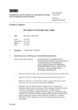 Giornale della 919a Seduta plenaria del Foro di cooperazione per la sicurezza