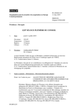 Journal de la 1235ème séance plénière du Conseil
