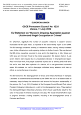Statement by the Finnish EU Presidency on Russia’s ongoing aggression against Ukraine and illegal occupation of Crimea