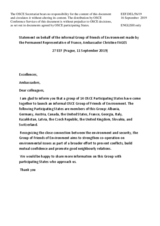 Statement on behalf of the Informal Group of Friends of Environment 