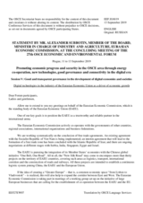 Statement by Mr. Alexander Subbotin, Member of the Board, Minister in charge of Industry and Agriculture