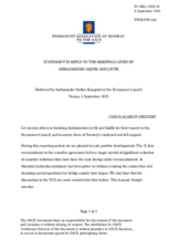 Statement by the Delegation of Norway in response to the update by Ambassador Martin Sajdik and to the report by Ambassador Yaşar Halit Çevik
