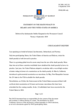 Statement by the Delegation of Norway, also on behalf of Iceland, Liechtenstein and Switzerland, on the death penalty in Belarus and in the United States of America