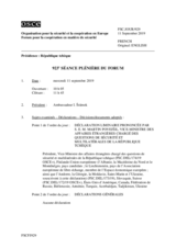 Journal de la 923ème séance plénière du Forum