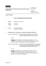 Journal der 1237. Plenarsitzung des Ständigen Rates 