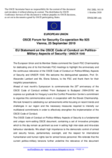 Statement by the Finnish EU Presidency in response to the presentations by Mr. A. Lambert and by Ms. E. K. Sokova