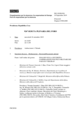 Giornale della 924a Seduta plenaria del Foro di cooperazione per la sicurezza