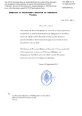 Information Exchange by the Delegation of Denmark on Conventional Arms Transfer