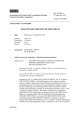 Journal of the 925th Plenary Meeting of the Forum for Security Co-operation
