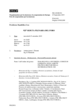 Giornale della 925a Seduta plenaria del Foro di cooperazione per la sicurezza