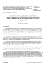 Statement by the Delegation of the Russian Federation in response to the statements on Russian violations of the right to peaceful assembly and its election-related commitments