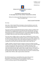 Statement by the Delegation of Norway in response to the report by the Director of the Conflict Prevention Centre, Ambassador Marcel Peško