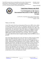 Statement by the Delegation of the United States of America on the 49th round of the Geneva International Discussions, held on 8 and 9 October 2019