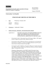 Journal of the 927th Plenary Meeting of the Forum for Security Co-operation