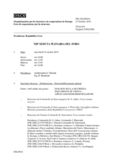 Giornale della 928a Seduta plenaria del Foro di cooperazione per la sicurezza