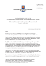 Statement by the Delegation of Norway in response to the report by the Co-ordinator of OSCE Economic and Environmental Activities, Ambassador Vuk Žugić