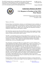 Statement by the Delegation of the United States of America in response to the address by the President of the International Committee of the Red Cross, H.E. Mr. Peter Maurer