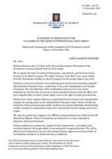 Statement by the Delegation of Norway in response to the address by the Co-chairs of the Geneva International Discussions