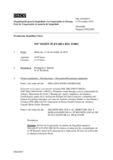 Diario de la 931ª Sesión plenaria del Foro de Cooperación en materia de Seguridad  