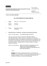 Journal der 931. Plenarsitzung des Forums