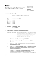 Journal de la 929ème séance plénière du Forum