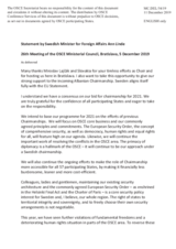 Statement by H.E. Ann Linde, Minister for Foreign Affairs 