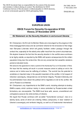 Statement by the Finnish EU Presidency on the situation in and around Ukraine