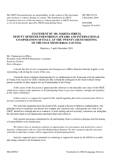 Statement by H.E. Marina Sereni, Deputy Minister for Foreign Affairs