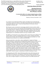 Statement by H.E. Philip T. Reeker, Acting Assistant Secretary of Bureau of European and Eurasian Affairs