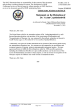 Statement by the Delegation of the United States of America on the illegal detention of Mr. V. Gaprindashvili