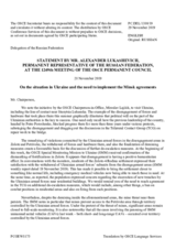 Statement by the Delegation of the Russian Federation on the situation in Ukraine and the need to implement the Minsk agreements