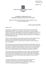 Statement by the Delegation of Norway in response to the address by the Secretary General of the Council of Europe, Ms. Marija Pejčinović Burić