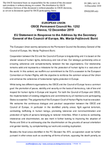 Statement by the Finnish EU Presidency in response to the address by the Secretary General of the Council of Europe, Ms. Marija Pejčinović Burić