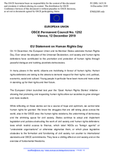 Statement by the Finnish EU Presidency on the Human Rights Day, celebrated on 10 December 2019