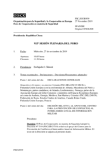 Diario de la 933ª Sesión plenaria del Foro de Cooperación en materia de Seguridad
