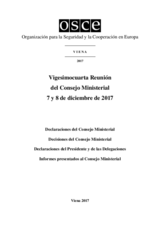 Final Document of the Twenty-Fourth Meeting of the Ministerial Council, Vienna, 7-8 December 2017 (es) Final Document of the Twenty-Fourth Meeting of the Ministerial Council, Vienna, 7-8 December 2017 (es)
