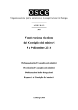 Final Document of the Twenty-Third Meeting of the Ministerial Council, Hamburg, 8-9 December 2016 (it) Final Document of the Twenty-Third Meeting of the Ministerial Council, Hamburg, 8-9 December 2016 (it)