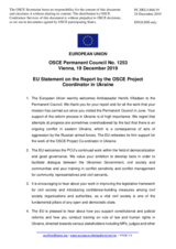 Statement by the Finnish EU Presidency in response to the report by the OSCE Project Co-ordinator in Ukraine, Ambassador Henrik Villadsen