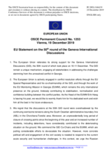 Statement by the Finnish EU Presidency on the 50th round of the Geneva International Discussions, held on 10 and 11 December 2019