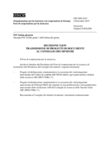 Decisione N.8/19 del Foro di cooperazione per la sicurezza