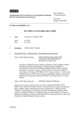 Giornale della 936a Seduta plenaria del Foro di cooperazione per la sicurezza