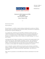 Address by the Chairperson-in-Office of the OSCE, Prime Minister and Minister for Europe and Foreign affairs of Albania, H.E. Mr. Edi Rama