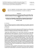 Statement by the Delegation of Armenia in response to the address by the Chairperson-in-Office of the OSCE, Prime Minister and Minister for Europe and Foreign affairs of Albania, H.E. Mr. Edi Rama